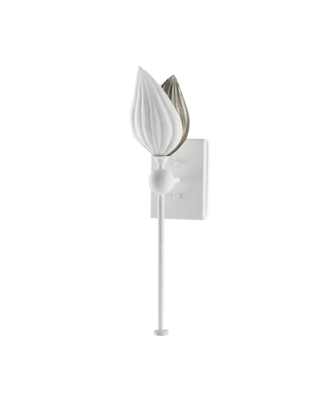 Peace Lily White Wall Sconce